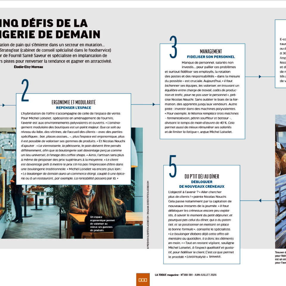les 5 défis de la boulangerie de demain La Toque Magazine 06/26